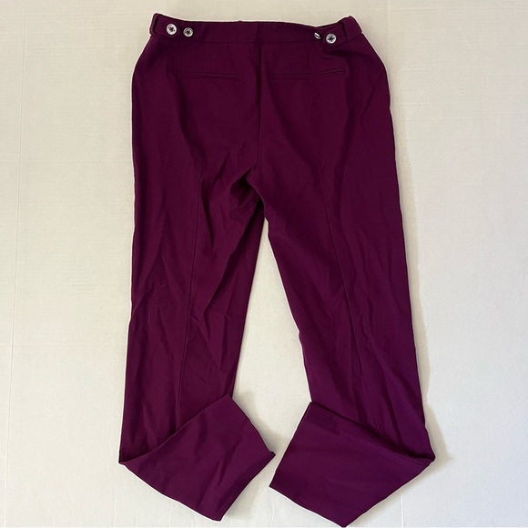 CALVIN KLEIN Purple Mid Rise Slim Leg Pants - Picture 4 of 4